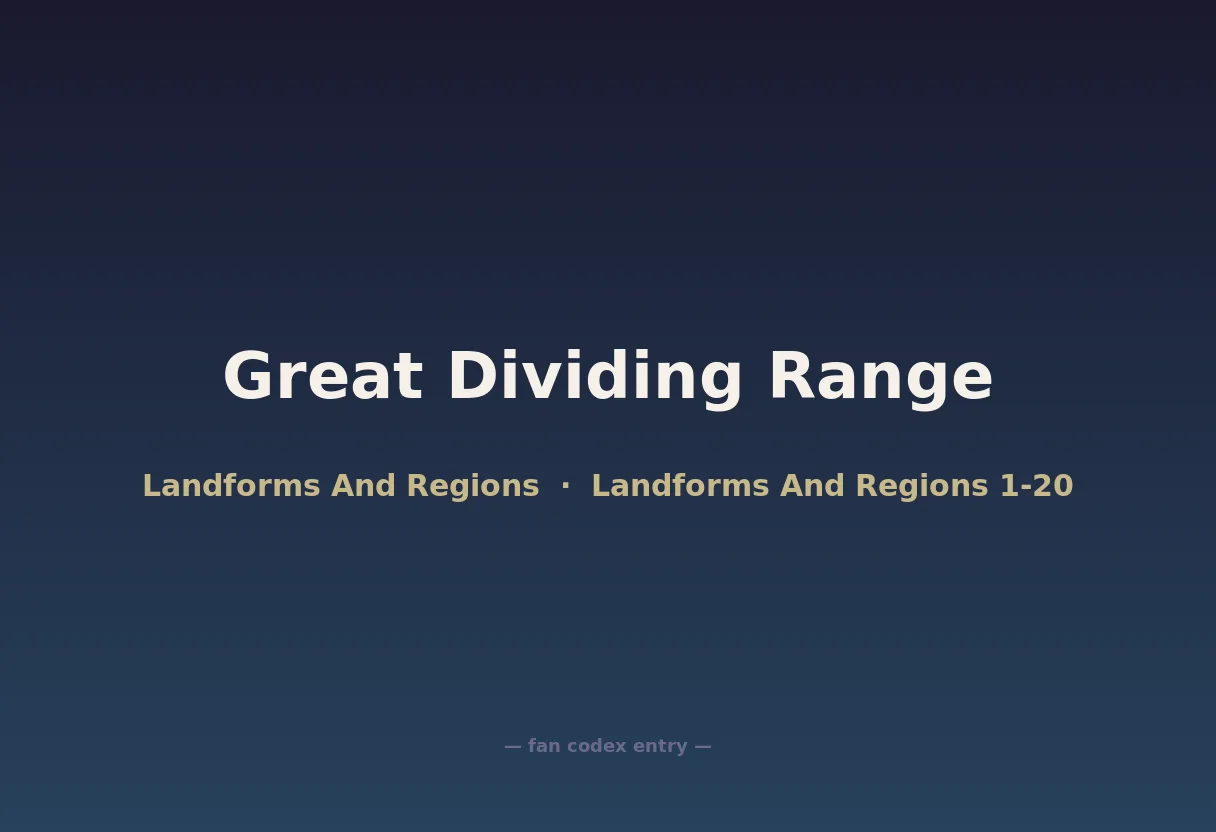 Great Dividing Range